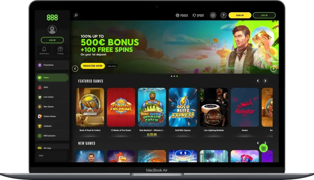 888 Casino zon der Cruks