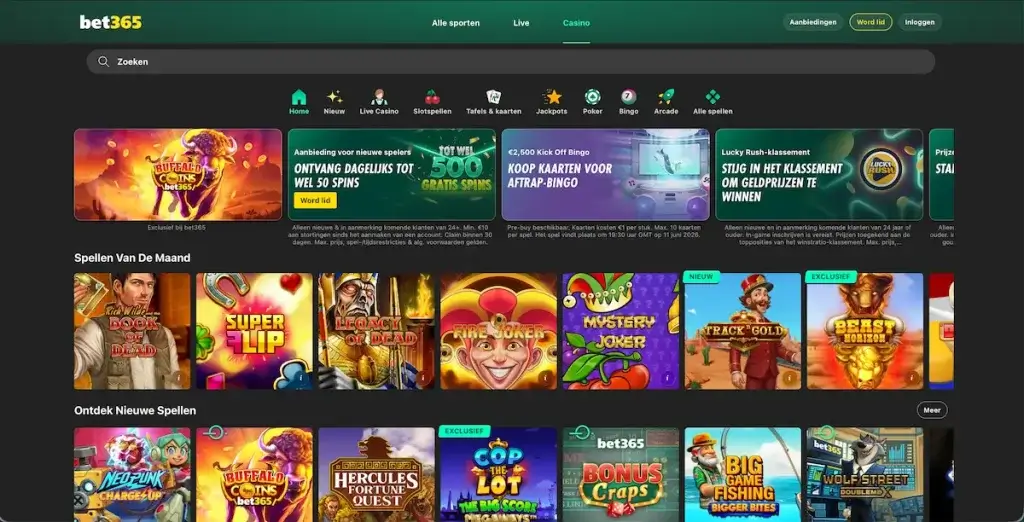 bet365 casino zonder cruks