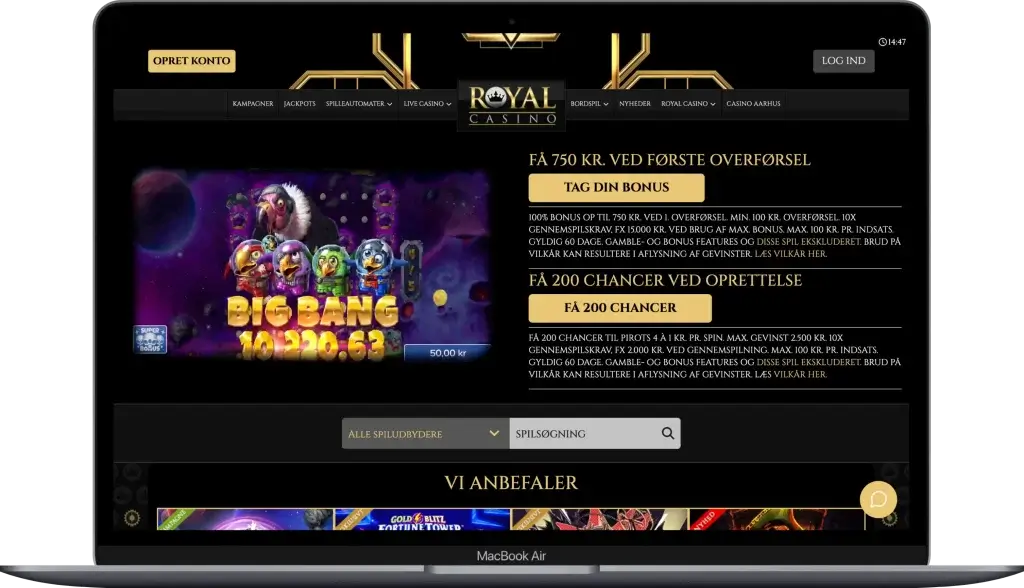 RoyalCasino zonder cruks